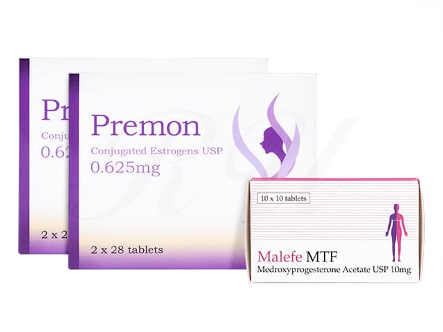 プレモン0.625mg2箱＋マレフェMTF10mg1箱