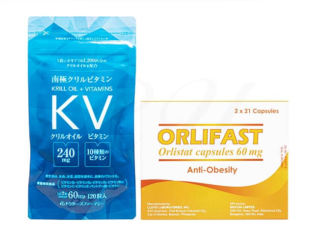 オルリファスト60mg42錠2箱＋[ドクターズファーマシー]南極クリルビタミン120粒1袋