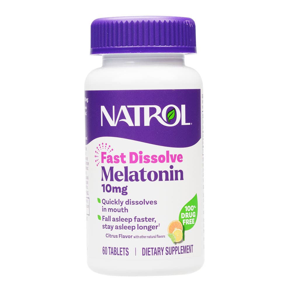 [NATROL]メラトニンファストディゾルブ10mg(シトラスパンチ味) 【1本60錠】