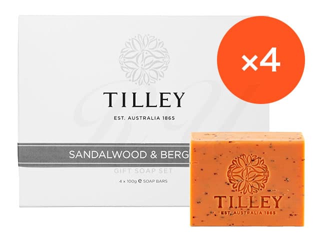 [TILLEY]ソープ(サンダルウッド＆ベルガモット) 【100g×4個】