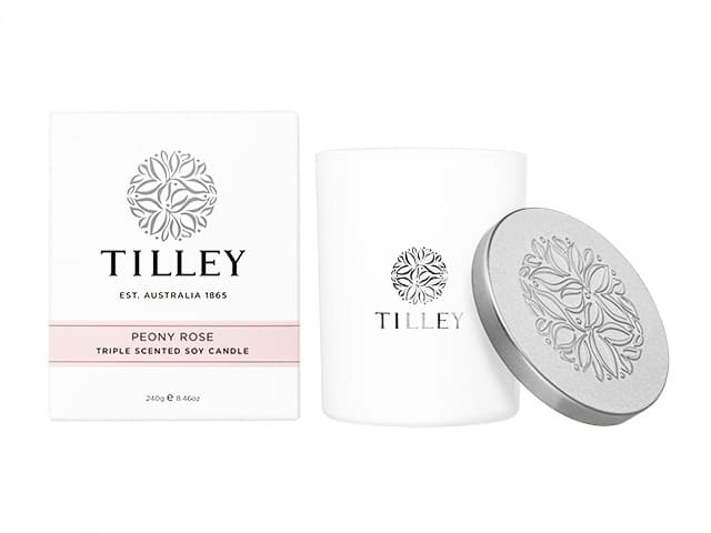 [Tilley]ピオニーローズトリプルセンティッドソイキャンドル 【1本240g】
