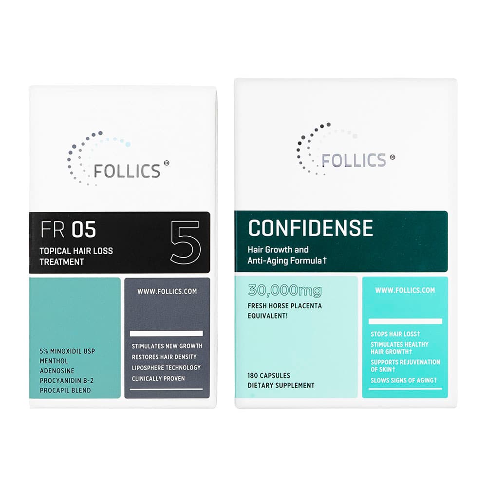 [FOLLICS]FR05ローション60ml1本＋コンフィデンス30000mg180錠1本