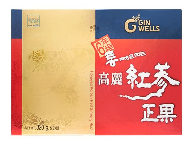 [一和]ジンウェルズ 6年根 高麗紅参(スライス) 【1箱40g x 8本】