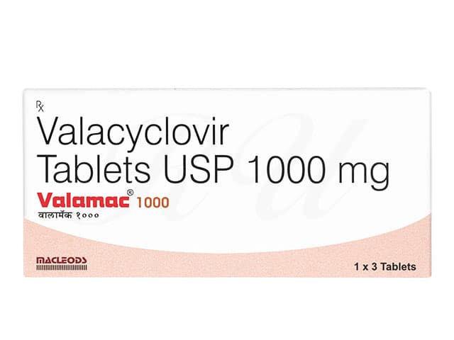 [バルトレックスジェネリック]バラマック1000mg 【1箱3錠】