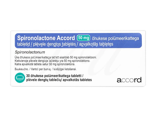 [アルダクトンジェネリック]スピロノラクトン50mg 【1箱30錠】