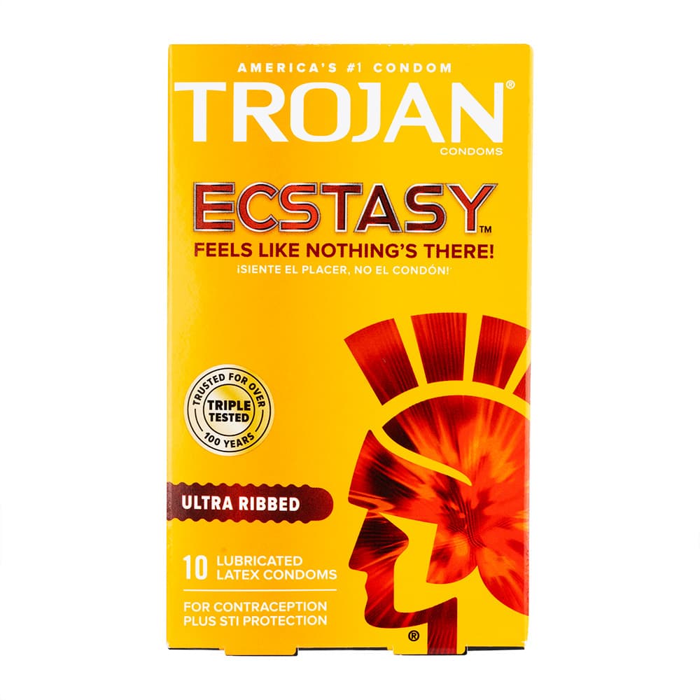 [TROJAN]エクスタシー コンドーム(ウルトラリブド) 【1箱10個】