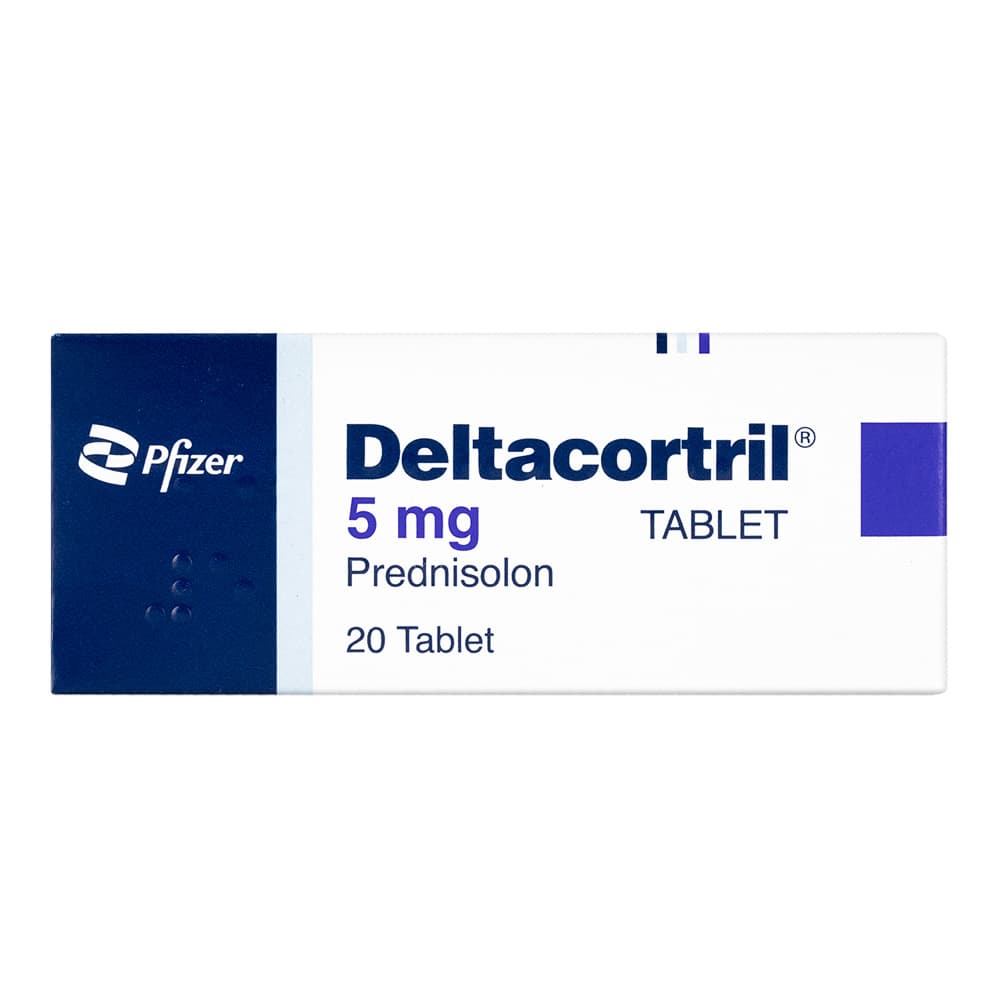 [プレドニン同成分]デルタコートリル5mg 【1箱20錠】