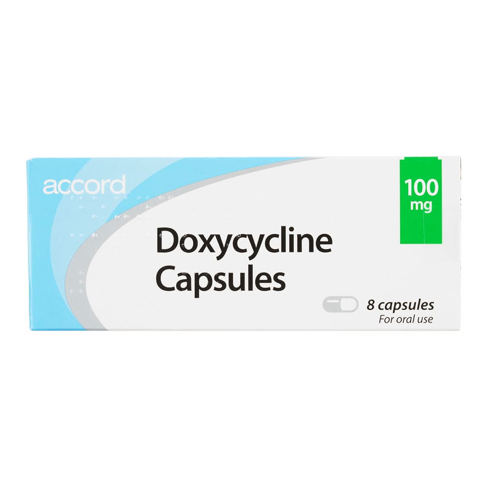 [ビブラマイシンジェネリック]ドキシサイクリンカプセル100mg 【1箱8カプセル】
