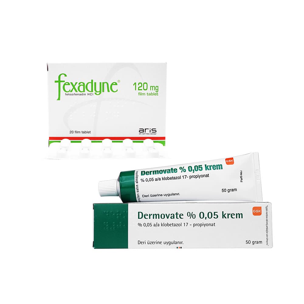 アレグラジェネリック120mg20錠3箱+デルモベート0.05%クリーム50g1本 【1セット】