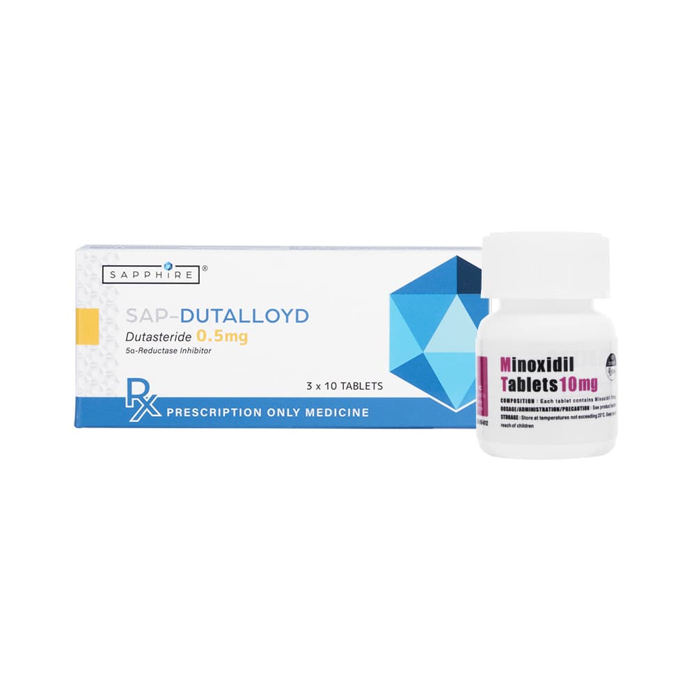 デュタロイド0.5mg30錠1箱 + ミノキシジルタブレット10mg100錠1本 【1セット】