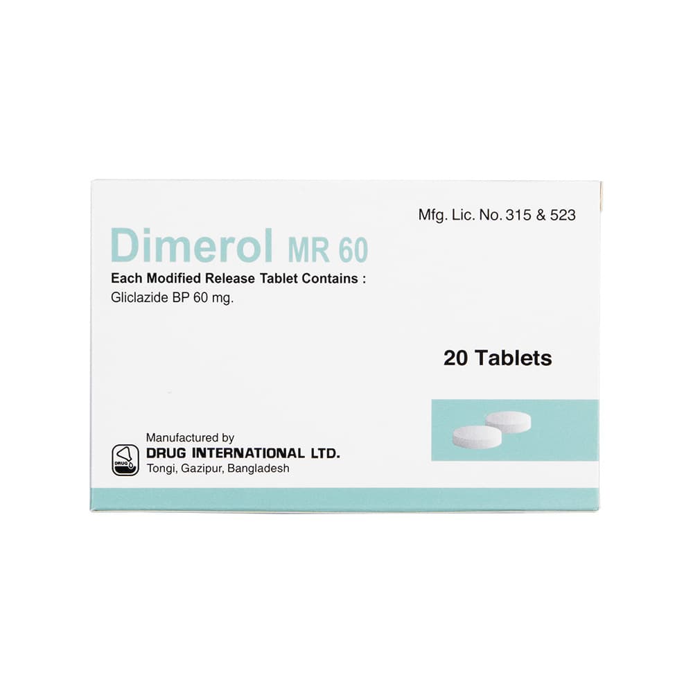 [グリミクロンジェネリック]ダイメロールMR60mg 【1箱20錠】