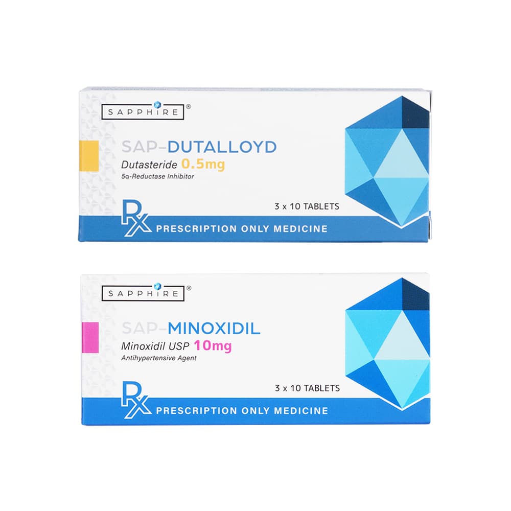 デュタロイド0.5mg30錠1箱+SAP-ミノキシジル10mg30錠1箱 【1セット】