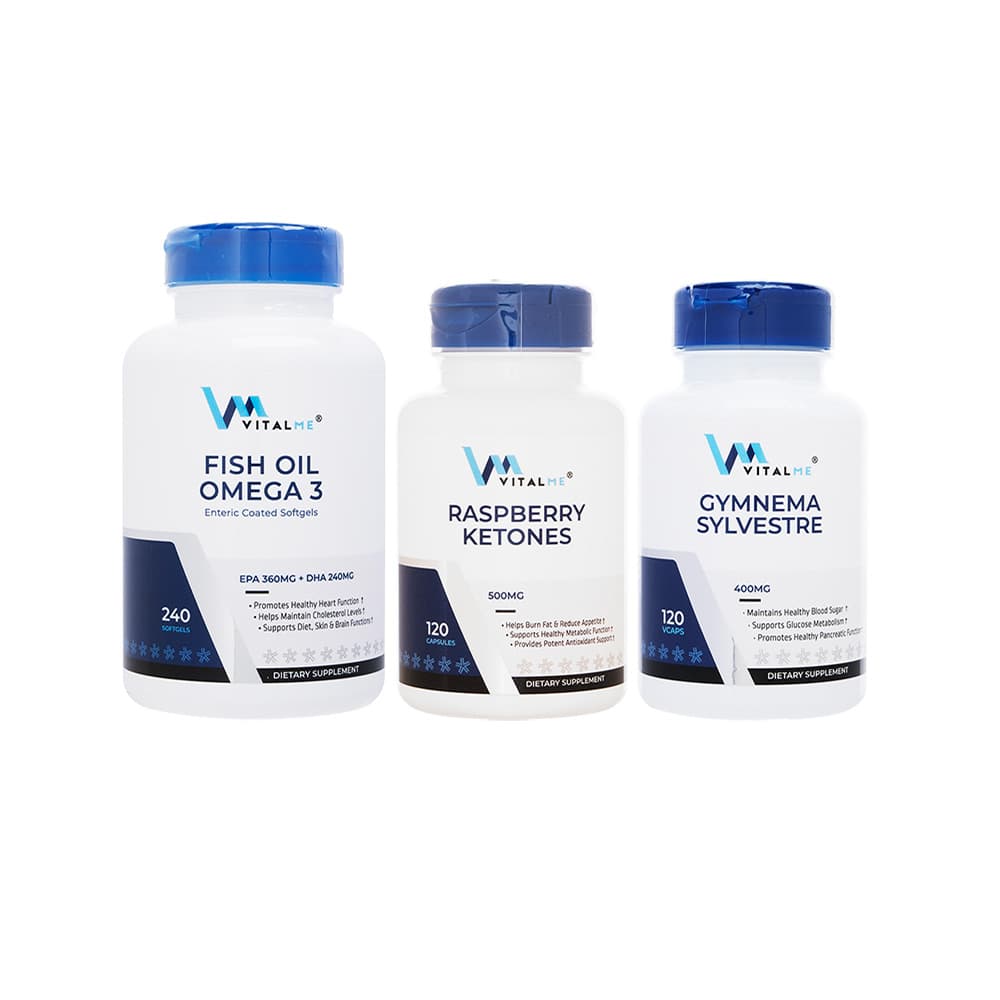 ギムネマシルベスタ400mg120錠+ラズベリーケトン500mg120錠+フィッシュオイルオメガ3_240錠(バイタルミー) 【1セット】